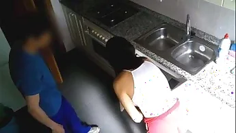 She can't resist banging the plumber on hidden camera!